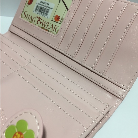 NWT Vegan Leather Wallet- Cute Pink Flower Bouquet - Picture 6 of 7